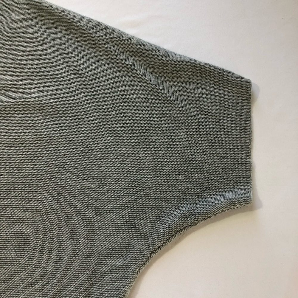 Quince lightweight cotton cashmere link stitch dolman sweater Heather grey XL - Picture 10 of 11